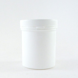 Pot en plastique vide cosmétique 250ml avec bouchon couvercle vissant inviolable.