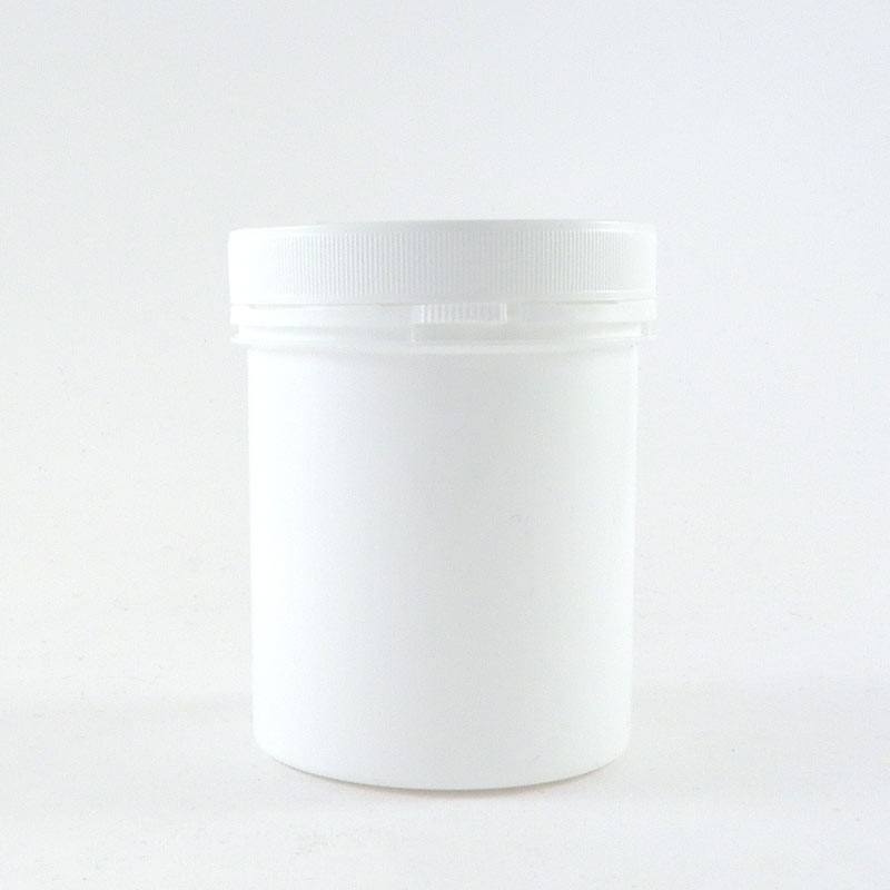 Pot en plastique vide cosmétique 250ml avec bouchon couvercle vissant inviolable.