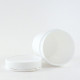 Pot vide 250ml plastique PP blanc qualité cosmétique et alimentaire avec bouchon couvercle vissant inviolable.