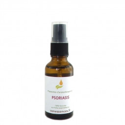 Huile de massage naturelle aux Huiles essentielles Bio pour soigner le psoriasis. 