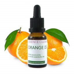 Orange douce - Essence culinaire Bio - Huile essentielle Bio pour la cuisine - Concentré d'arôme 100% naturel