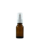 Flacon aromatherapie 15ml verre brun avec spray blanc