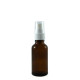 Flacon aromatherapie 30ml verre brun avec spray BLANC