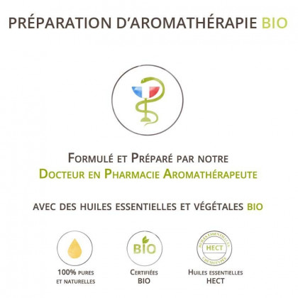 Peau grasse acnéique - Sérum 100% Bio et naturel aux huiles essentielles bio