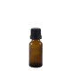 Flacon vide 20 ml aromathérapie en verre brun ambré avec bouchon codigoutte compte goutte inviolable NOIR.