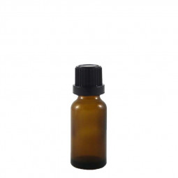 Flacon aromatherapie 30ml verre brun avec compte gouttes codigouttes NOIR.