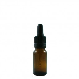 Flacon pipette noire 10ml verre ambré