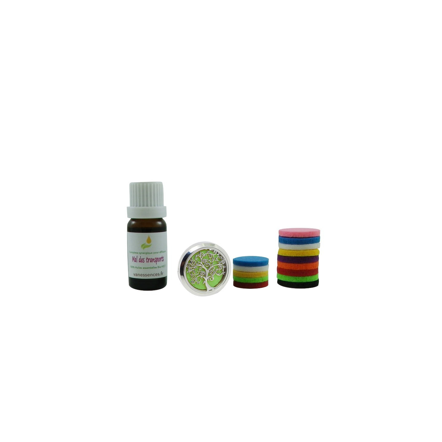 Diffuseur D'huiles Essentielles Pour Voiture - 2 Clips Acier Inox + 20 Pads - Aromathérapie Auto Et Maison