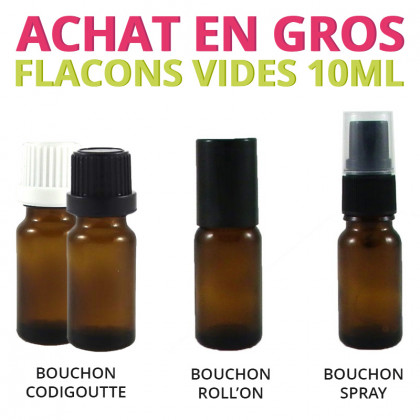 Rack - Flacon 10ml verre ambré