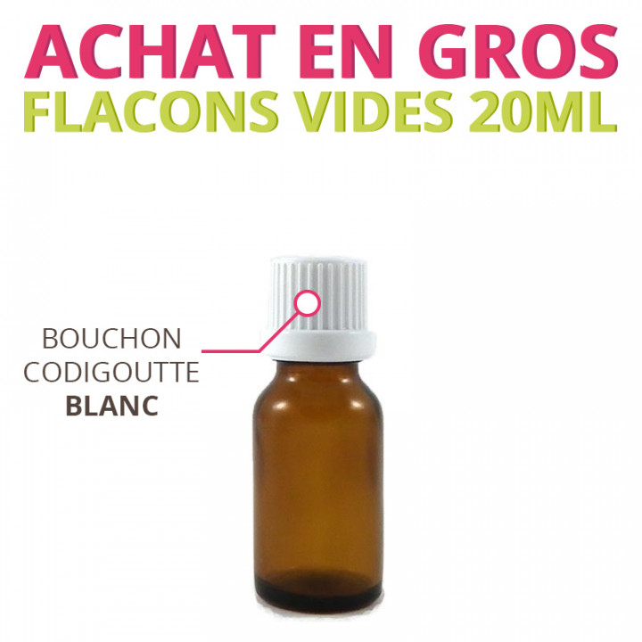 Rack - Flacon 20ml verre ambré