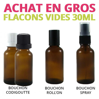 Rack - Flacon 30ml verre ambré