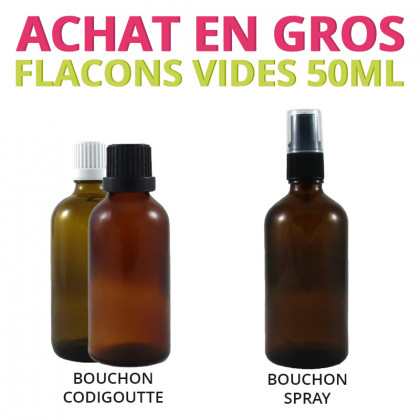 Rack - Flacon 50ml verre ambré