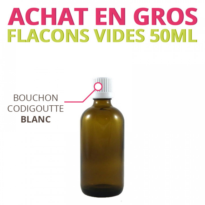 Rack - Flacon 50ml verre ambré