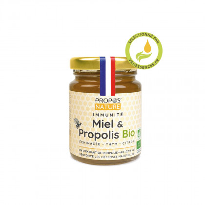 Miel bio Propolis Echinacée Thym Citron IMMUNITE