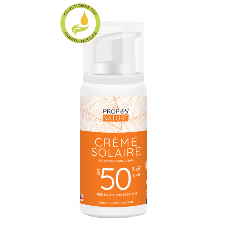 Creme solaire bio sans nanoparticules : protection indice 50