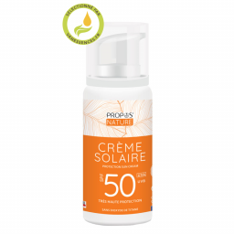 Creme solaire bio sans nanoparticules : protection indice 50