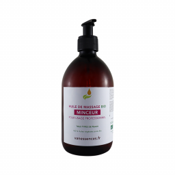Huile de massage BIO Minceur professionnelle Format 500ml