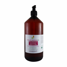 Huile de massage Récupération & Détente musculaire bio professionnelle