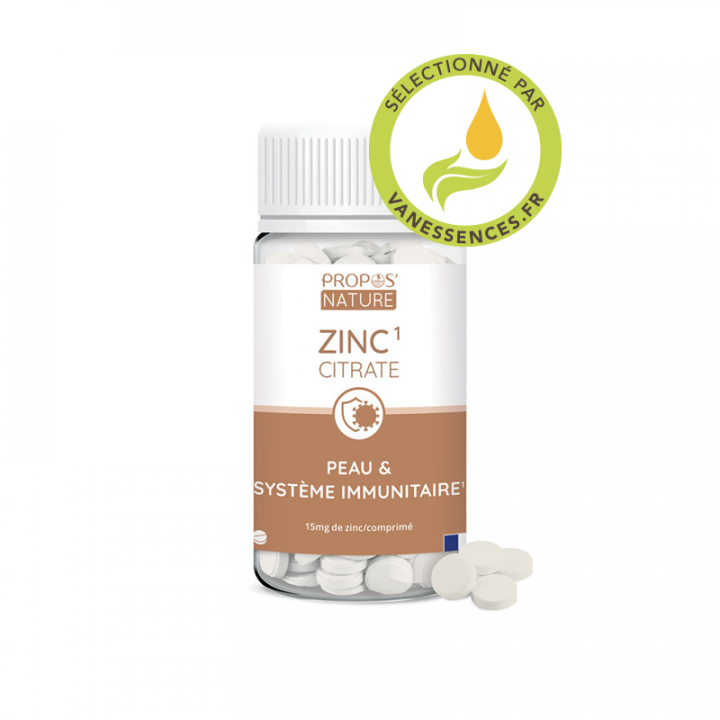 Comprimés de Zinc Citrate 15mg 90 comprimés