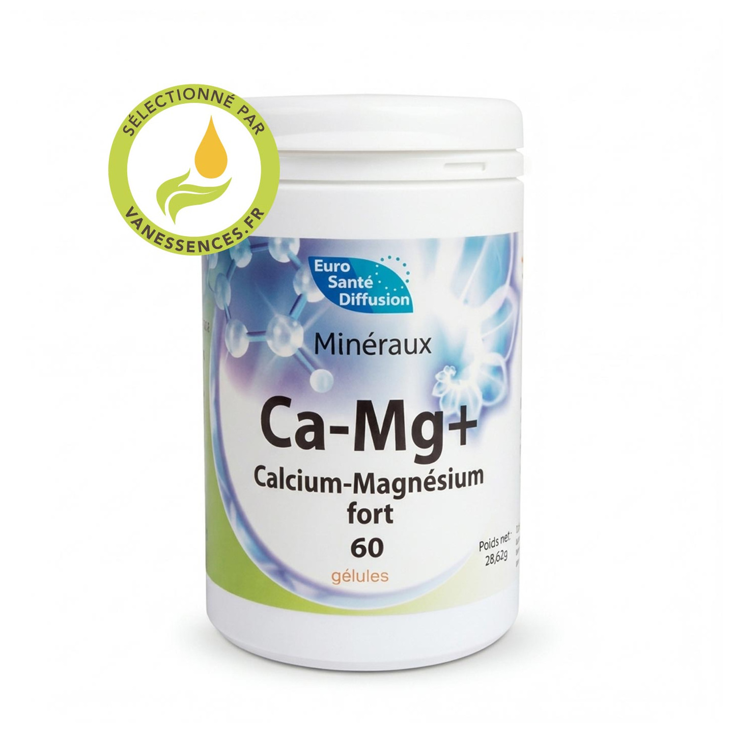 Calcium complément alimentaire et Magnesium. Fabriqué en France.