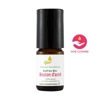 Roll'On Bio SOS Bouton d'acné - Soin 100% naturel et Bio aux huiles essentielles bio
