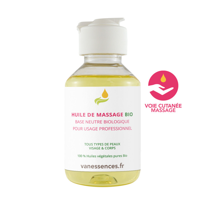 Huile de massage BIO base neutre professionnelle Format 100ml