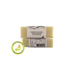 Savon artisanal aux huiles essentielles bio de lavande fine et lavandin – 100 g