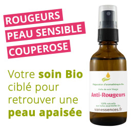Rougeurs, peau sensible, couperose : Votre soin Bio ciblé pour retrouver une peau apaisée