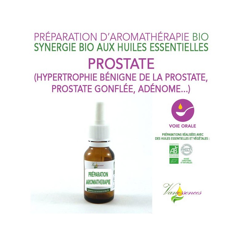 Prostate gonflée - Adénome - Synergie 100% bio aux huiles Prostate gonflée - Adénome - Synergie 100% bio aux huiles