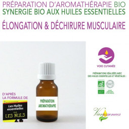 Élongation et déchirure musculaire - Synergie 100% naturelle et bio aux huiles essentielles bio