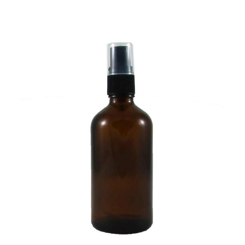Flacon aromatherapie 50ml verre brun avec pompe spray